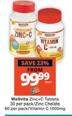 Wellvita Zinc+C Tablets
