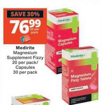 Medirite Magnesium Supplement Fizzy