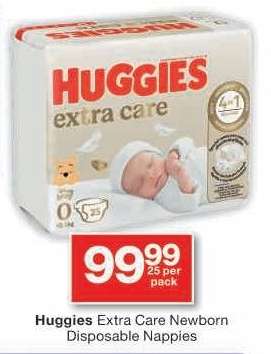 Huggies Extra Care Newborn Disposable Nappies
