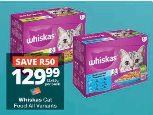 Whiskas Cat Food All Variants