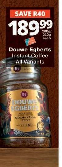 Douwe Egberts Instant Coffee