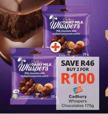 Cadbury Whispers Chocolates 170g