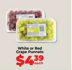 White or Red Grape Punnets