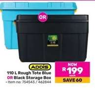 ADDIS 110 L Rough Tote Blue OR Black Storage Box