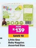 Little One Baby Nappies Assorted Size
