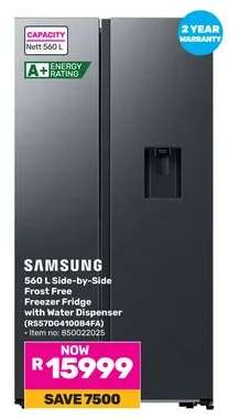 Samsung 560 L Side-by-Side Frost Free Freezer Fridge with Water Dispenser