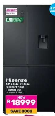 Hisense 631 L Side-by-Side Freezer Fridge (H800SB-WD)