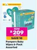 Pampers Baby Wipes 6-Pack Assorted