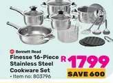 Bennett Read Finesse 16-Piece Stainless Steel Cookware Set