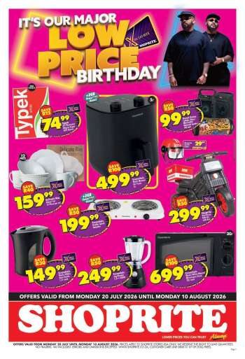 Shoprite catalogue  - 20/07/2026 - 10/08/2026.