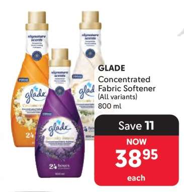 GLADE Concentrated Fabric Softener