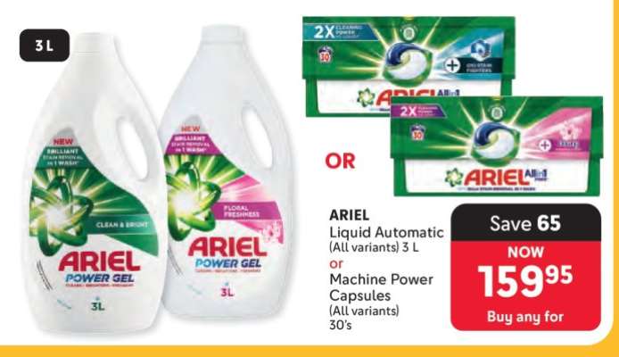 ARIEL Liquid Automatic or Machine Power Capsules