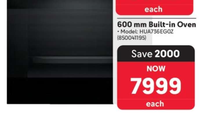 600 mm Built-in Oven