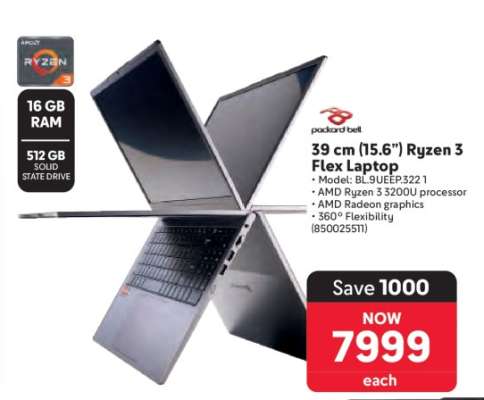 39 cm (15.6") Ryzen 3 Flex Laptop