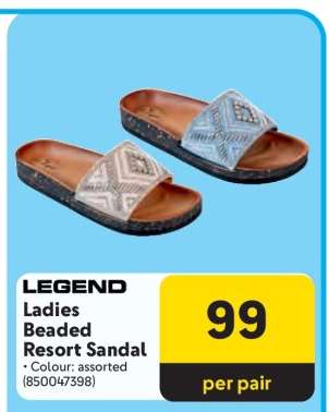 LEGEND Ladies Beaded Resort Sandal