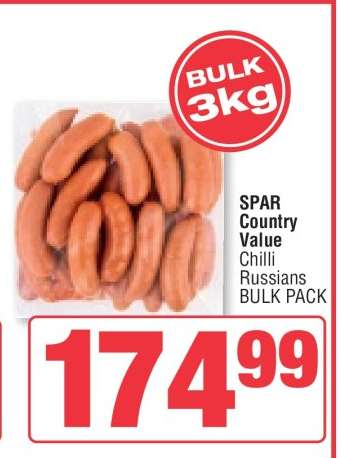 SPAR Country Value Chilli Russians BULK PACK