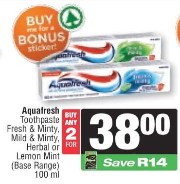 AQUAFRESH TOOTHPASTE