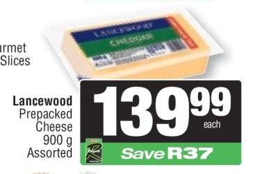 Lancewood Prepacked Cheese