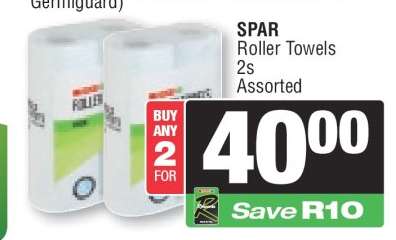 SPAR Roller Towels 2s Assorted