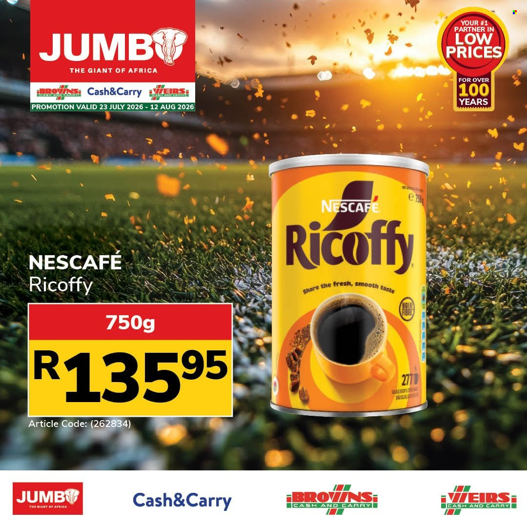 Jumbo Cash & Carry specials - 23/07/2026 - 12/08/2026. Page 1