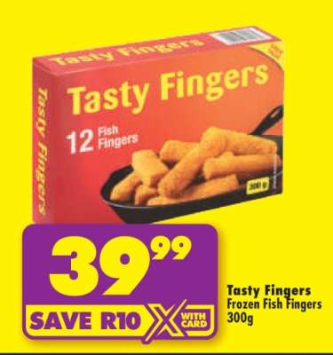 Tasty Fingers Frozen Fish Fingers 300g