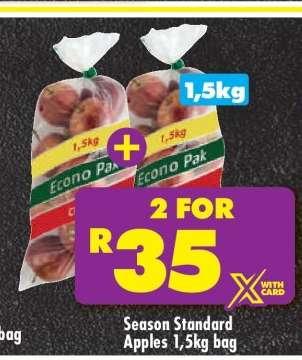 SEASON STANDARD APPLES 1,5kg bag