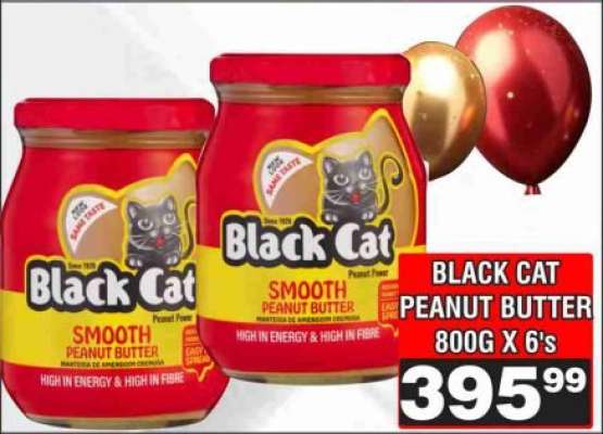 BLACK CAT PEANUT BUTTER 800G X 6's