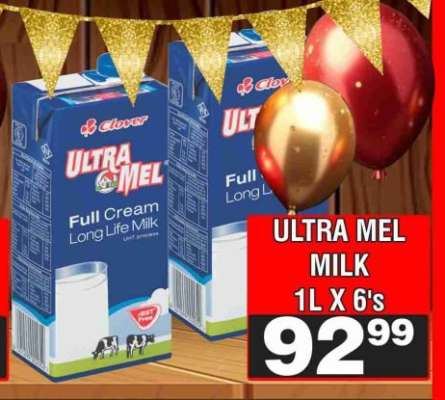 ULTRA MEL MILK 1L X 6's