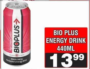 BIO PLUS ENERGY DRINK 440ML