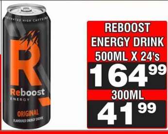 REBOOST ENERGY DRINK 500ML X 24's