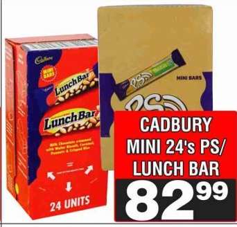 CADBURY MINI 24's PS/ LUNCH BAR