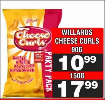 WILLARDS CHEESE CURLS 90G