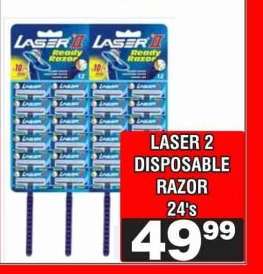 LASER 2 DISPOSABLE RAZOR 24's