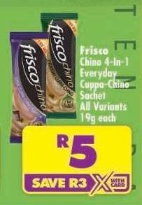Frisco Chino 4-In-1 Everyday Cuppa-Chino Sachet All Variants 19g each