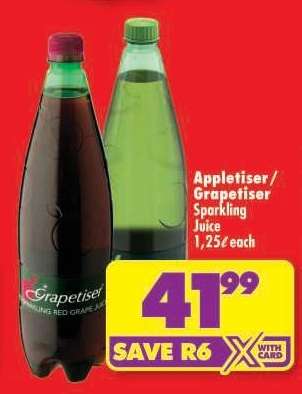 Appletiser/Grapetiser Sparkling Juice