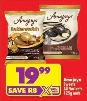 AMAJOYA SWEETS all variants 125g each