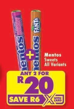 MENTOS SWEETS all variants