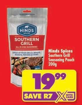Hinds Spices Southern Grill Seasoning Pouch 200g