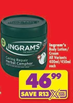 Ingram's Body Lotion/Cream