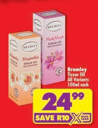 Bramley Tissue Oil All Variants 100ml each