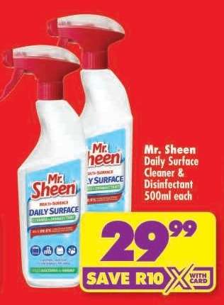 Mr. Sheen Daily Surface Cleaner & Disinfectant 500ml each