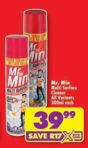 Mr Min Multi-Surface Cleaner
