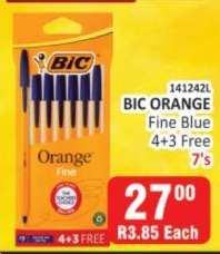 BIC ORANGE Fine Blue 4+3 Free 7's
