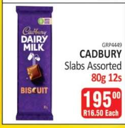 Cadbury Slabs Assorted