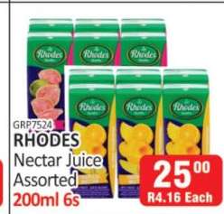 RHODES Nectar Juice Assorted