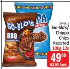 Go-Slo’s/Chippa Chips Assorted