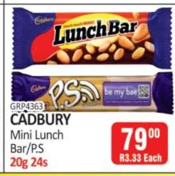 CADBURY Mini Lunch Bar/P.S