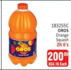 OROS Orange Squash 2lt 6's