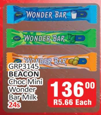BEACON Choc Mini Wonder Bar Milk 24s