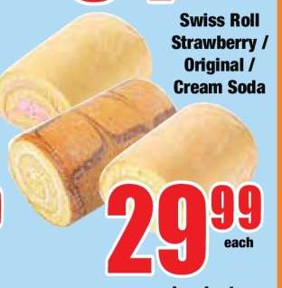 Swiss Roll Strawberry / Original / Cream Soda